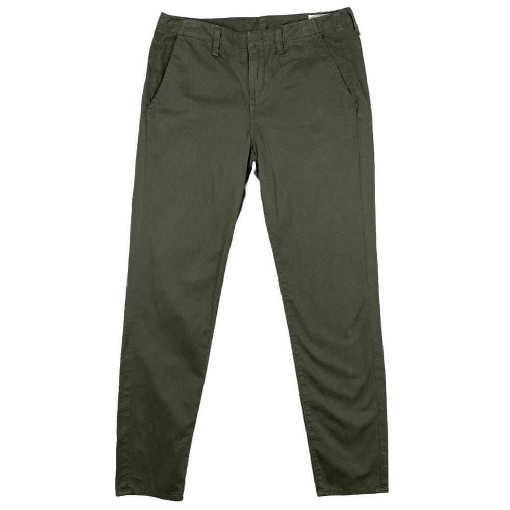 rag & bone Skinny Fit Vintage Army Green Midrise Flat Front Casual Pants Size 27